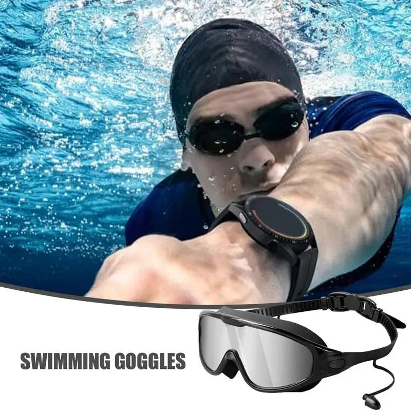Submerged Wide-View Swim Goggles — Anti-Fog & UV