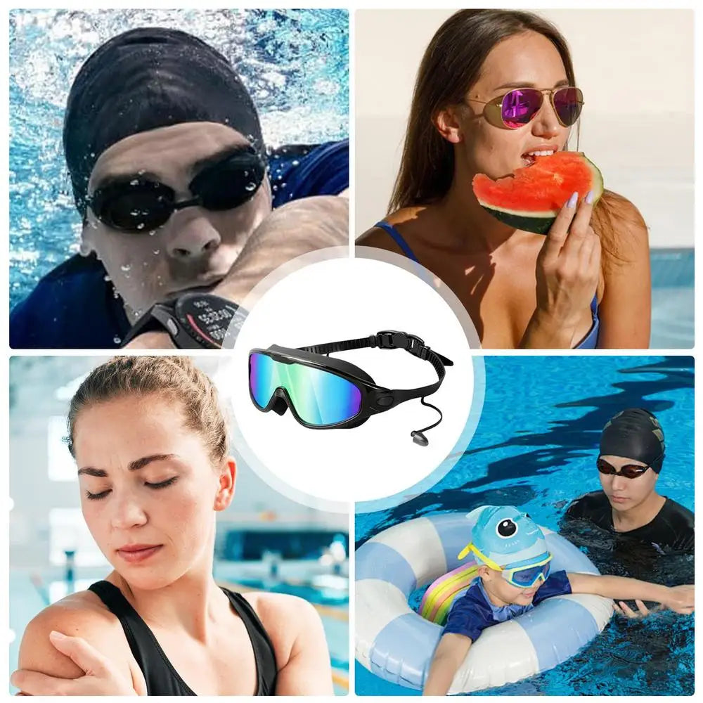 Submerged Wide-View Swim Goggles — Anti-Fog & UV