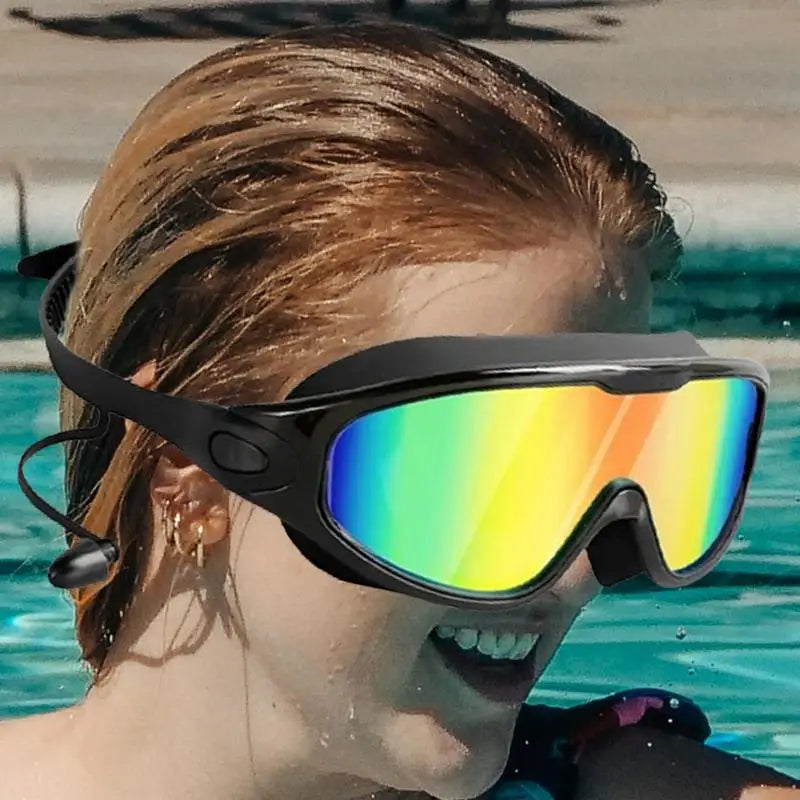 Submerged Wide-View Swim Goggles — Anti-Fog & UV